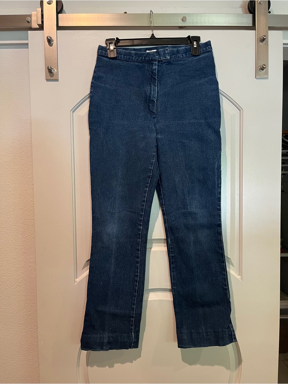 J. Crew medium wash Blue Boot-Cut trouser style Jeans. Custom hemmed